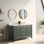 Vanity Art Bathroom Vanity with Ceramic Sink and Engineered Marble Top