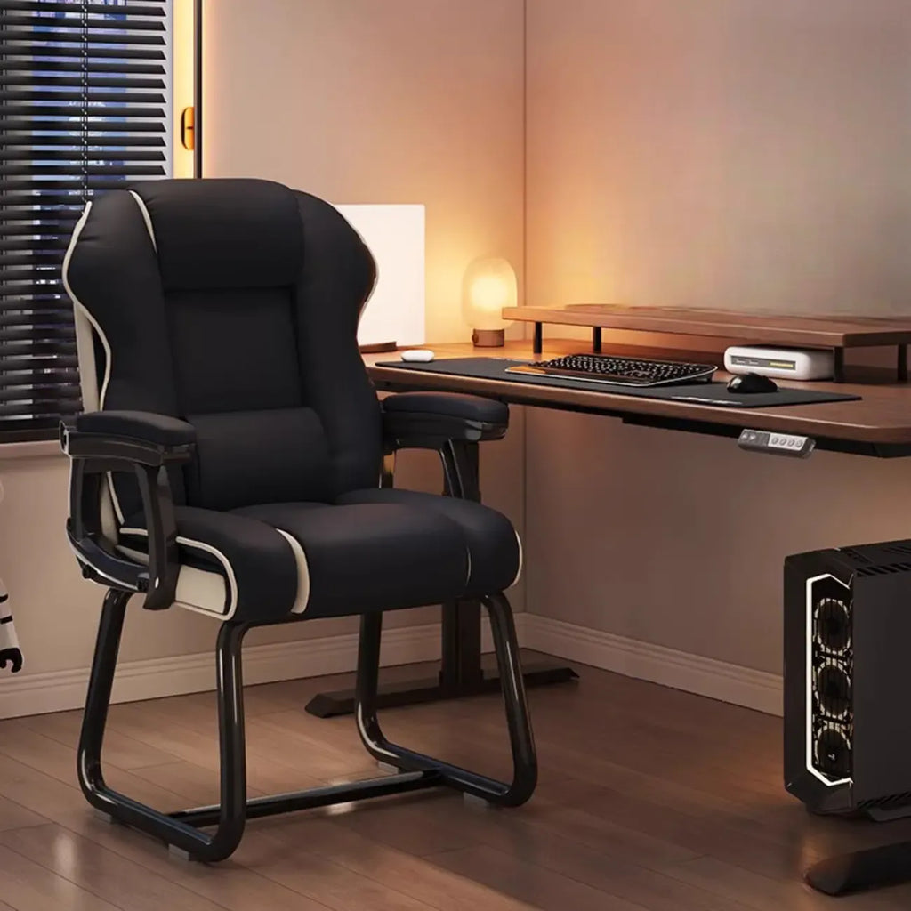 Yellow High-Back Leather Ergonomic Executive Chair