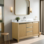 Vanity Art Bathroom Vanity with Ceramic Sink and Engineered Marble Top