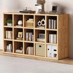 Modern Horizontal Wood 8-Cube Natural Finish Bookcase