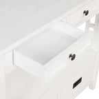 Console Table with 4 Drawers and Storage Shelf