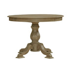 Magnolia Manor Round Pedestal Dining Table with Expandable Leaves - 2 Finishes