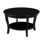 Convenience Concepts American Heritage Round Coffee Table with Shelf