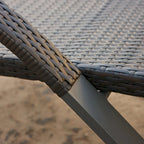 Deco 4 Piece Aluminum Outdoor Patio Chaise Lounges Set