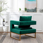 Roundhill Furniture Lenola Contemporary Upholstered Accent Armchair