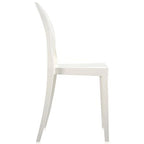 Stackable Mid Century Modern Crystal Clear Side Chairs Dining Living Room Transparent No Arms Accent Desk
