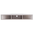 47 Corner Floating TV Stand, 3 Shelves, Transitional Style, Space-Saving Wall Mount