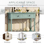 The Misty Moon Daisy Series Console Table Traditional Design with Two Drawers and Bottom Shelf (Espresso)