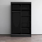 Mirrored 2-Door Wardrobe Armoire with High-Gloss Finish | 47 or 59 Wide