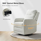 Diana Modern Polyester 360-degree Swivel Rocker Recliner by HULALA HOME