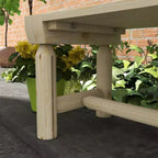 Outsunny Wooden Garden Bench, Semicircular Round Outdoor Tree Bench, Wrap Around Park Bench
