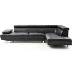 Riveredge 109 in. W 2-piece Faux Leather L Shape Sectional Sofa - 76L x 109W x 28H