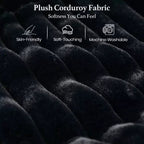 Belffin Corduroy Fabric Ottoman with Storage Ottoman for Modular Sectional Couch