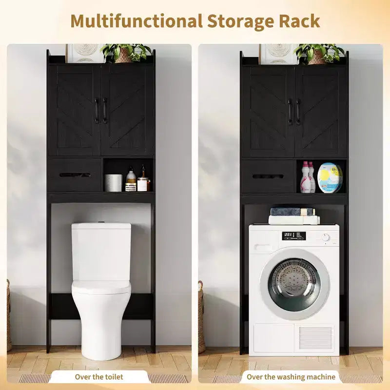 Over The Toilet Storage Cabinet,FreeStanding Bathroom Organizers for Bathroom,Restroom,Laundry