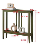 Narrow Console Table with Shelves for Entryway, Hallway or Living Room