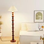 Decorative Modern Stacked Ball Floor Lamp with Fabric Shade