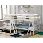 Whisen Twin-Over-Twin L-Shaped Bunk Bed with Ladder
