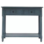 The Misty Moon Daisy Series Console Table Traditional Design with Two Drawers and Bottom Shelf (Espresso)