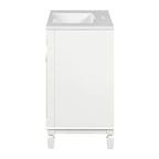 36 Modern Bathroom Vanity with Top Sink and Mirror Cabinet,2 Doors and 2 Drawers
