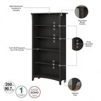 Salinas Tall 5-shelf Bookcase (Set of 2) by Bush Furniture
