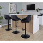 LumiSource Set of 2 Fabrico Adjustable Barstools PU
