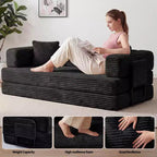 80.7 5-in-1 Convertible Sleeper Sofa Bed ??Corduroy, 1200 lbs, No Assembly