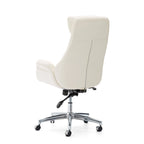 Glitzhome 48-inch Mid-century Adjustable Swivel Faux Leather Office Chair