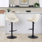LumiSource Set of 2 Fabrico Adjustable Barstools PU
