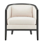 Tillman Linen Accent Arm Chair with Rattan
