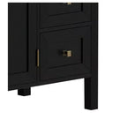 36 Inch Bathroom Vanity with Ceramic Sink Bathroom Storage Cabinet with 2 Doors amd 3 Drawers 2 Doors
