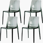 Amber Acrylic Armless Low Back Dining Chair