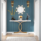 Entryway Hallway Console Table with Metal Frame