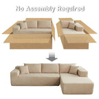 Modern Upholstery Chaise Sofa with Pillows for Living Room
