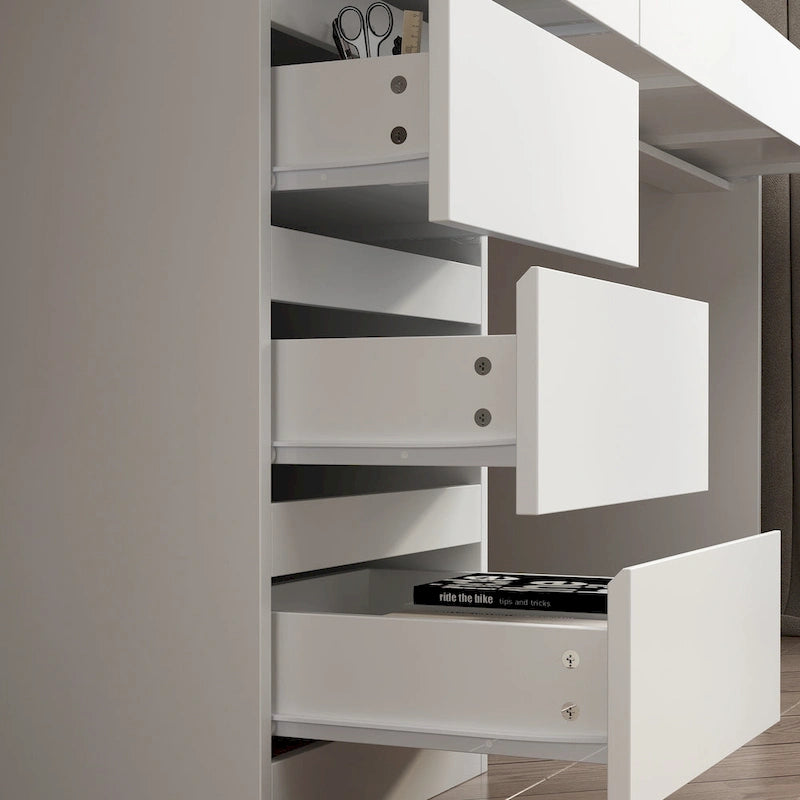 Work and Play Desk with Shelving - Ideal for Gamers and Professionals