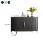 Glam Marble Sideboard in Grey with Storage