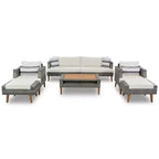 Whisen 6-Pieces All Weather PE Wicker Sofa Set, Outdoor Rattan sofa With Double Cushions