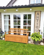 Panchina da giardino 160 cm con contenitore Legno dacacia Marrone