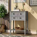 23.7in Narrow Console Table with 3 Drawers and Shelf, Sofa Table for Small Space Entryway or Living Room