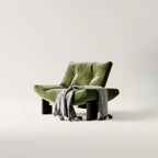Contemporary Black Tufted Armless Chenille Accent Chair