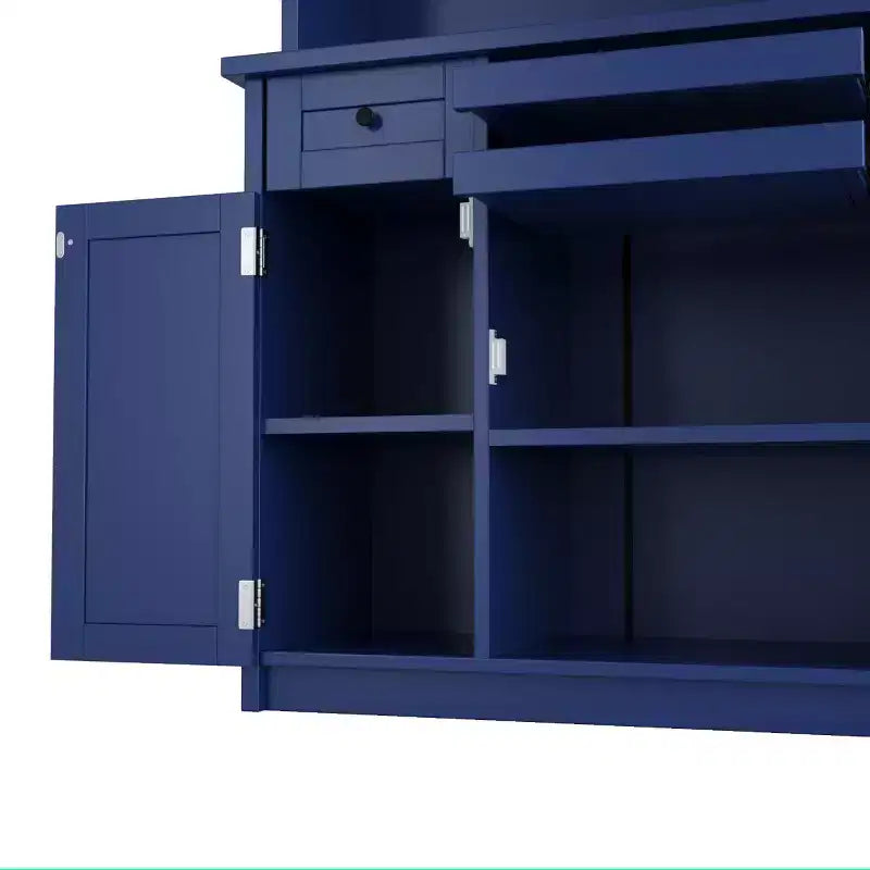75 Tall Kitchen Pantry Cabinet with Glass Doors