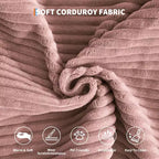 Modern 79 Corduroy Futon Sofa Bed for Small Spaces, 5-in-1 Convertible Sleeper Couch with Removable Armrests & Pillows