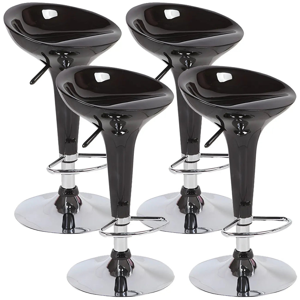 Plastic Chrome Swivel Bar Stool Height Adjustable