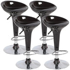 Plastic Chrome Swivel Bar Stool Height Adjustable