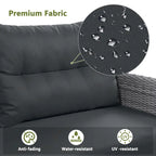 Outdoor Rattan Sectional Sofa Set with Adjustable Table & Recliners