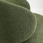 Spruce&Spring Upholstered Swivel Accent Barrel Chair with Wood Base