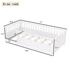 GDFStudio Rowan Pine Wood Floor Bed with Super High Security Barrier
