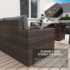 13 Pieces Patio Furniture Set with 44Fire Pit Table
