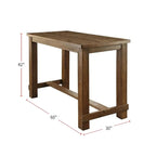 Rustic Wooden Rectangular Bar Table