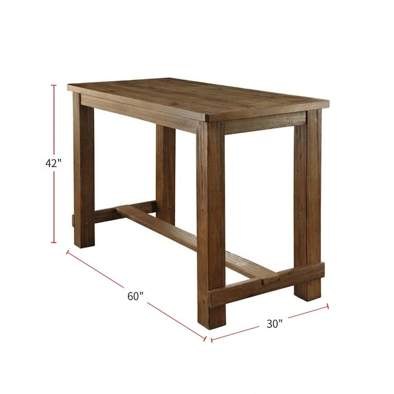 Rustic Wooden Rectangular Bar Table