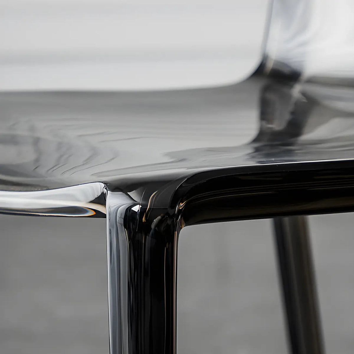 Amber Acrylic Armless Low Back Dining Chair